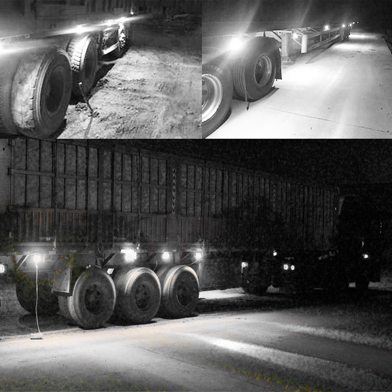 Cross-Border Exclusive Supply of Led Car Work Lights, Square 16Led Off-Road Vehicle Spotlights, Engineering Lights/Inspection Lights