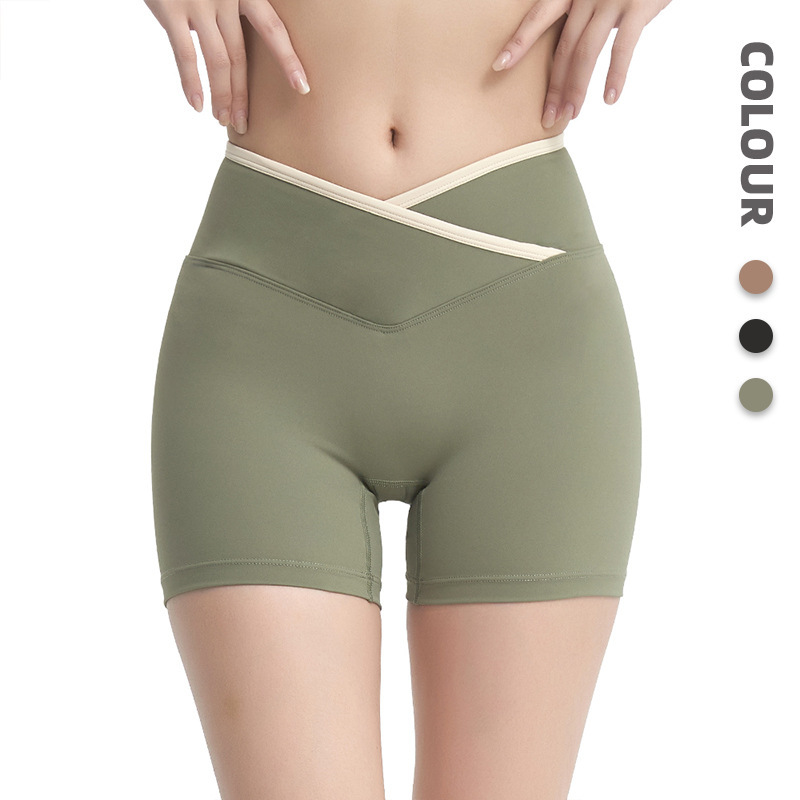 Amazon Cross-Border Three-Quarter Yoga Pants for Women, Summer Fashion High-Waisted Butt-Lifting Leggings, Running Fitness Sports Shorts