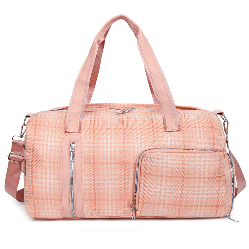 Nuevo bolso de viaje a rejilla, bolsa de ejercicio de gran capacidad, bolsa de moda portátil de viaje corto, bolsa de equipaje ligera