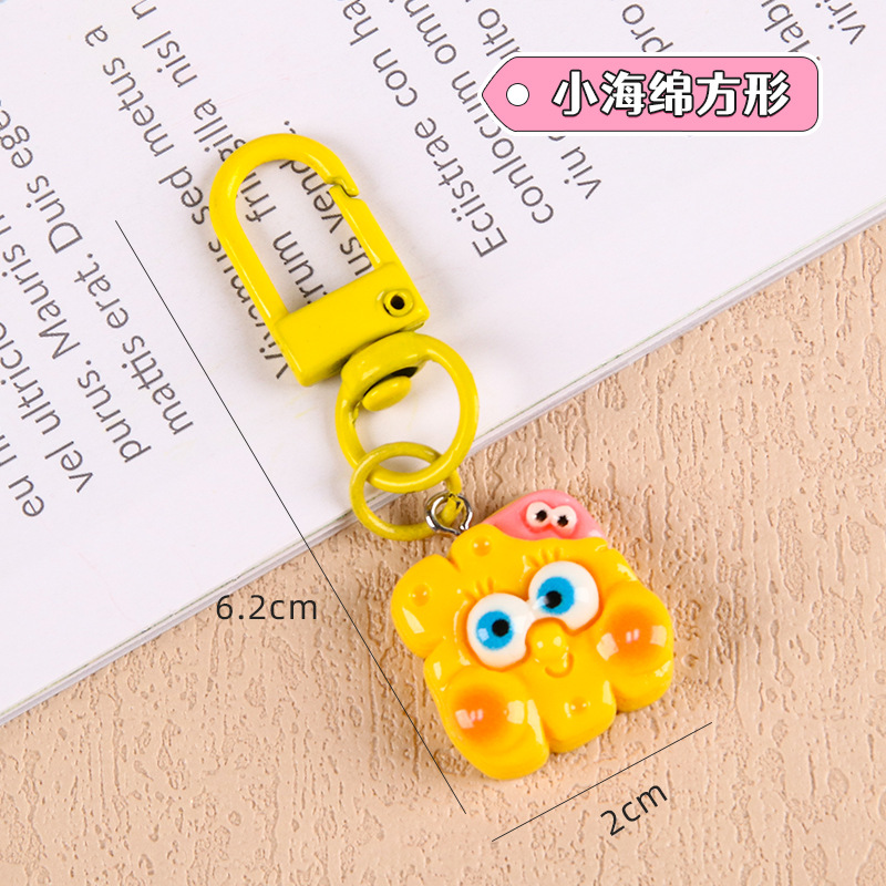 Nuevo estilo de dibujos animados estudiantes llaveros lindos colgantes de resina accesorios bolsos escolares amigos regalos llaveros al por mayor