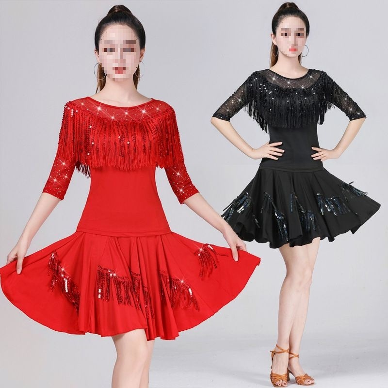 Latin dance costume, three-step dance, square dance performance costume, sailor dance outfit, modern dance, ballroom dance costume