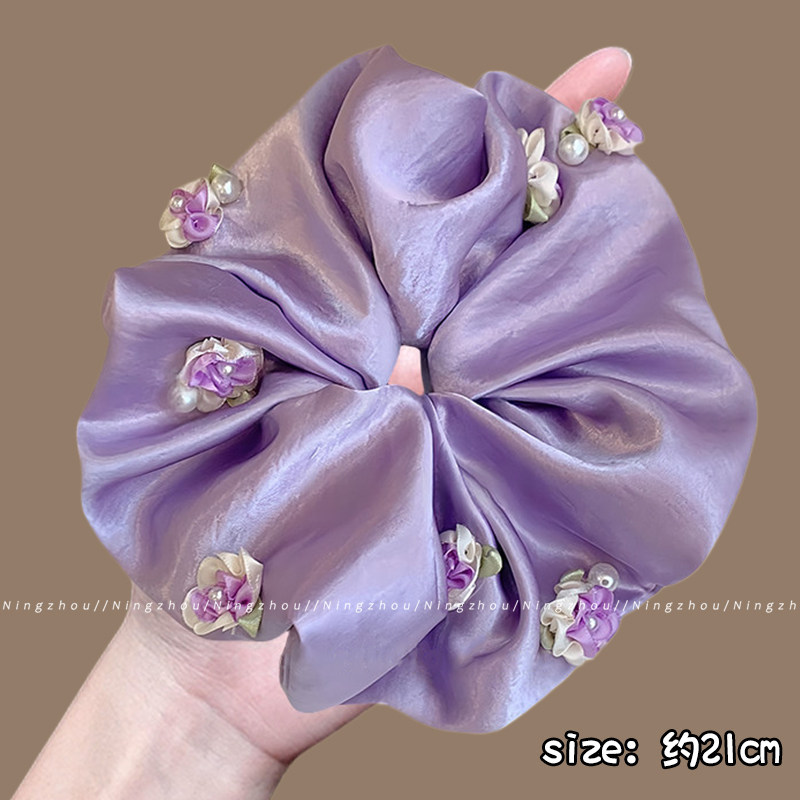 Nuevo scrunchie de encaje multicapa 2026 para mujer, lazo para el pelo de alta gama, accesorio suave para el cabello estilo coreano.