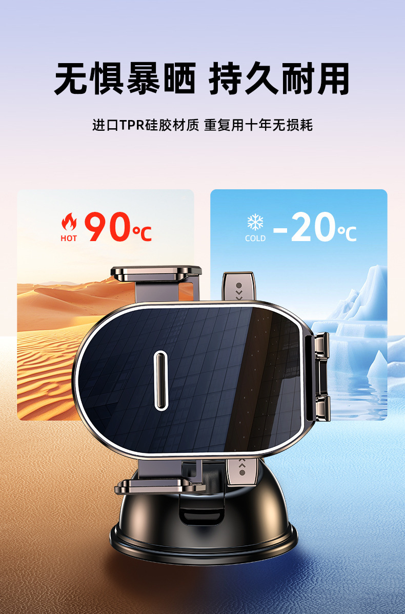New car mount with 360-degree rotation, does not block the air vents, in-car navigation phone holder, available for wholesale