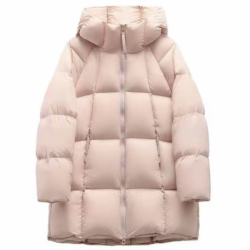 2025 Winter Ultra-Light Cloud Puff Cotton Coat with Hood, Turtle Back Thickened Cotton Jacket, Mid-Length Casual Cotton Coat for Women