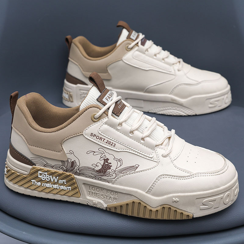 National Trendy Men's Shoes Spring and Autumn Niche Original All-match Height-increasing White Skate Shoes Summer Leisure Sports Putian High-top Trendy Shoes
