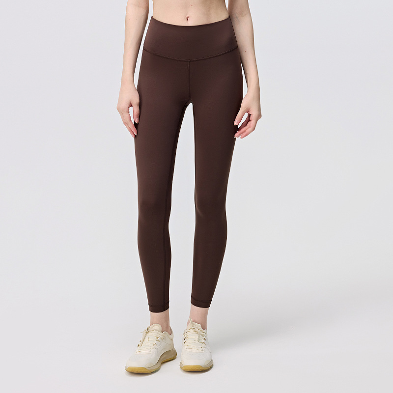 Pantalones de gimnasio de cintura alta y caderas para mujeres desnudas absorben la humedad y transpirables 24 "Pantalones deportivos elásticos image 7