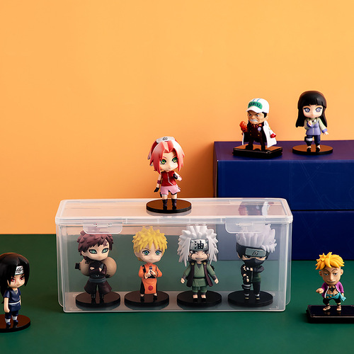 LEGO toy desktop storage box transparent plastic blind box storage rack bubble Mart figure display