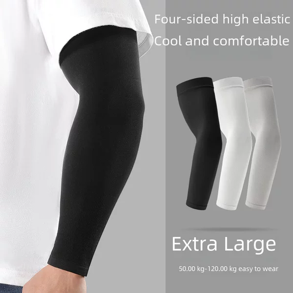 Summer Sun Protection Sleeves for Outdoor Cycling Ice Silk Breathable Anti-Uv Ice Sleeves for Fat People Can Wear Extra Large Hb04