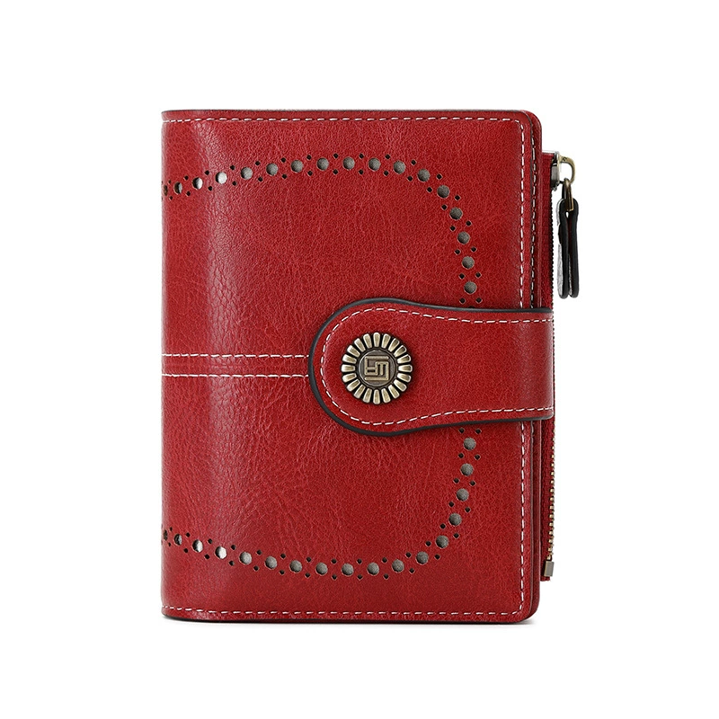 Очарование Бесконечная Мода Антивор Short Wallet с молнией - стильная защита RFID