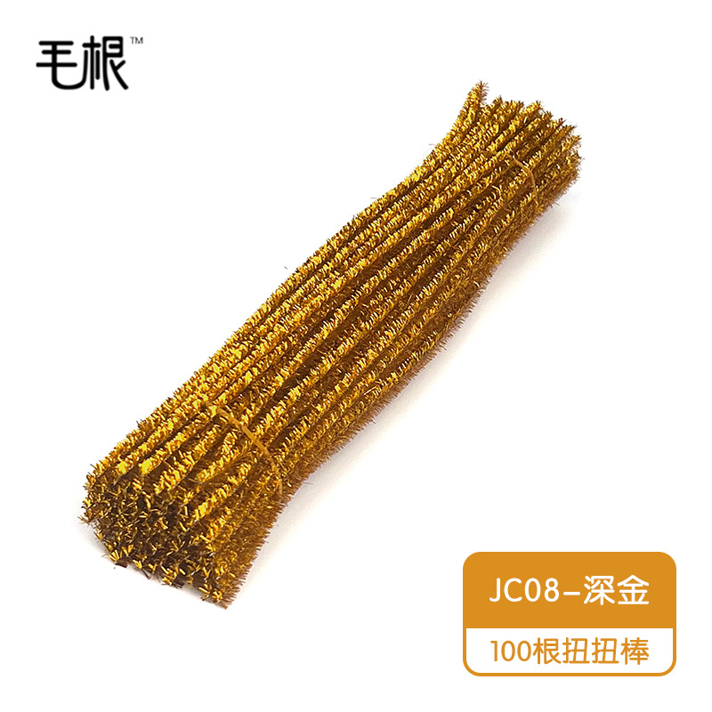 Fábrica al por mayor [marca de la raíz del pelo] Cifrado Twist stick pelo raíz lana raya ramo DIY paquete de material hecho a mano de los niños