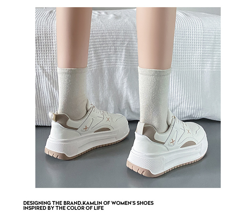 2024 début du printemps nouvelle édition coréenne petites chaussures blanches femme Instagram étudiant sport et loisirs chaussures de planche chaussures de tir de rue semelle épaisse_voghion.com