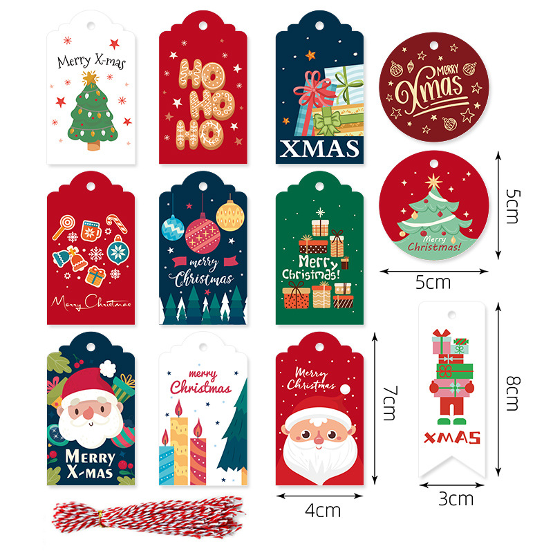 Christmas Christmas Tree Santa Claus Snowman Paper Party Card display picture 1