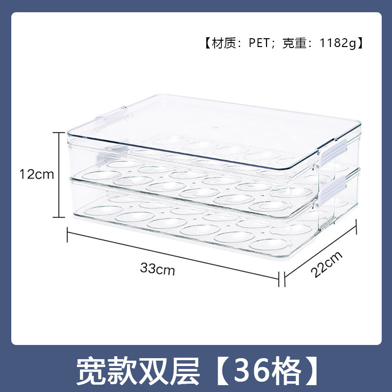 Grado alimenticio PET caja de huevo transparente para cocina hogar refrigerador puerta lateral huevo portador especial sellado huevo marco