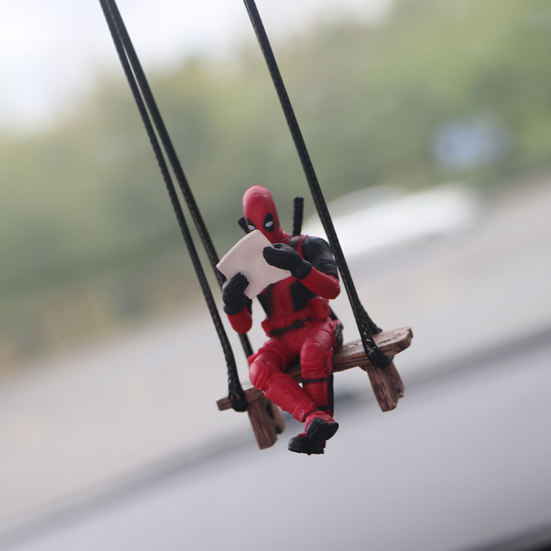 外貿速賣通汽車用品死侍汽車掛件 跨境亞馬遜漫威汽車後視鏡掛件