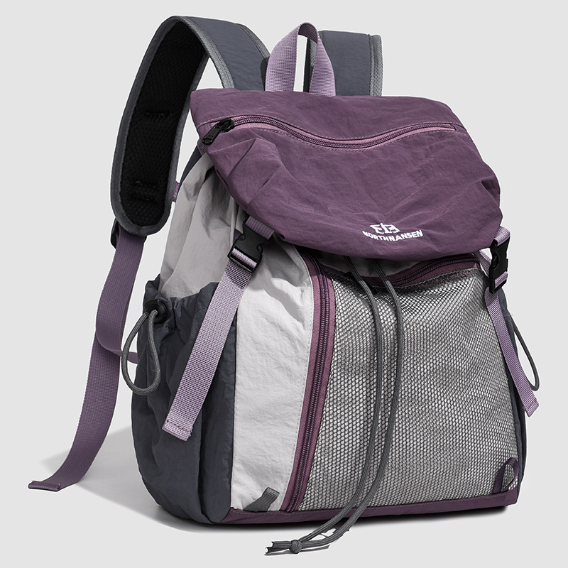 Shake-up marvel tinny otoño viaje de color contraste simple viento mochila de hombro portátil con cremallera versátil bolso de cubo