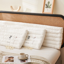 厂家新款全棉原棉羽丝绒慢回弹护颈款双人枕亲子情侣枕头护颈代发