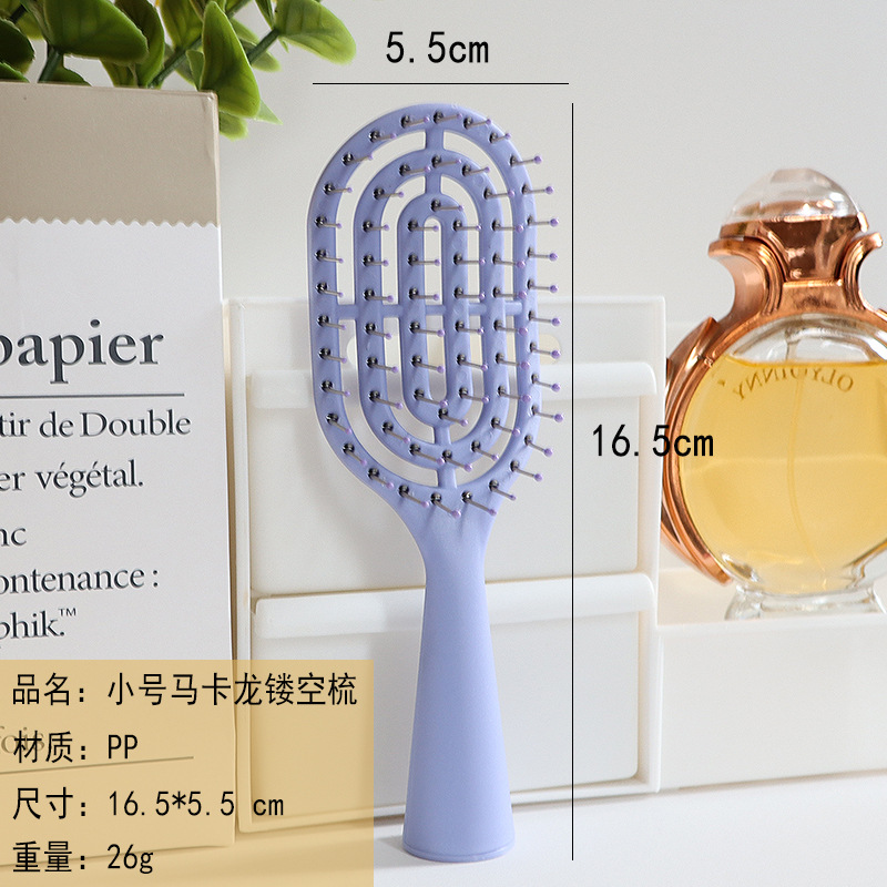 Peine en forma de espalda hueco para el hogar Peine para el cabello de niña de alto valor Peine de masaje esponjoso Costillas de cerdo Peine de curva grande