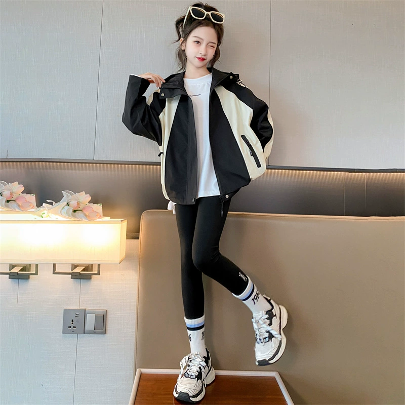 Демисезонная куртка для детей, Korean-Style Travel Hoody, с капюшоном, легкая (120–170 см)