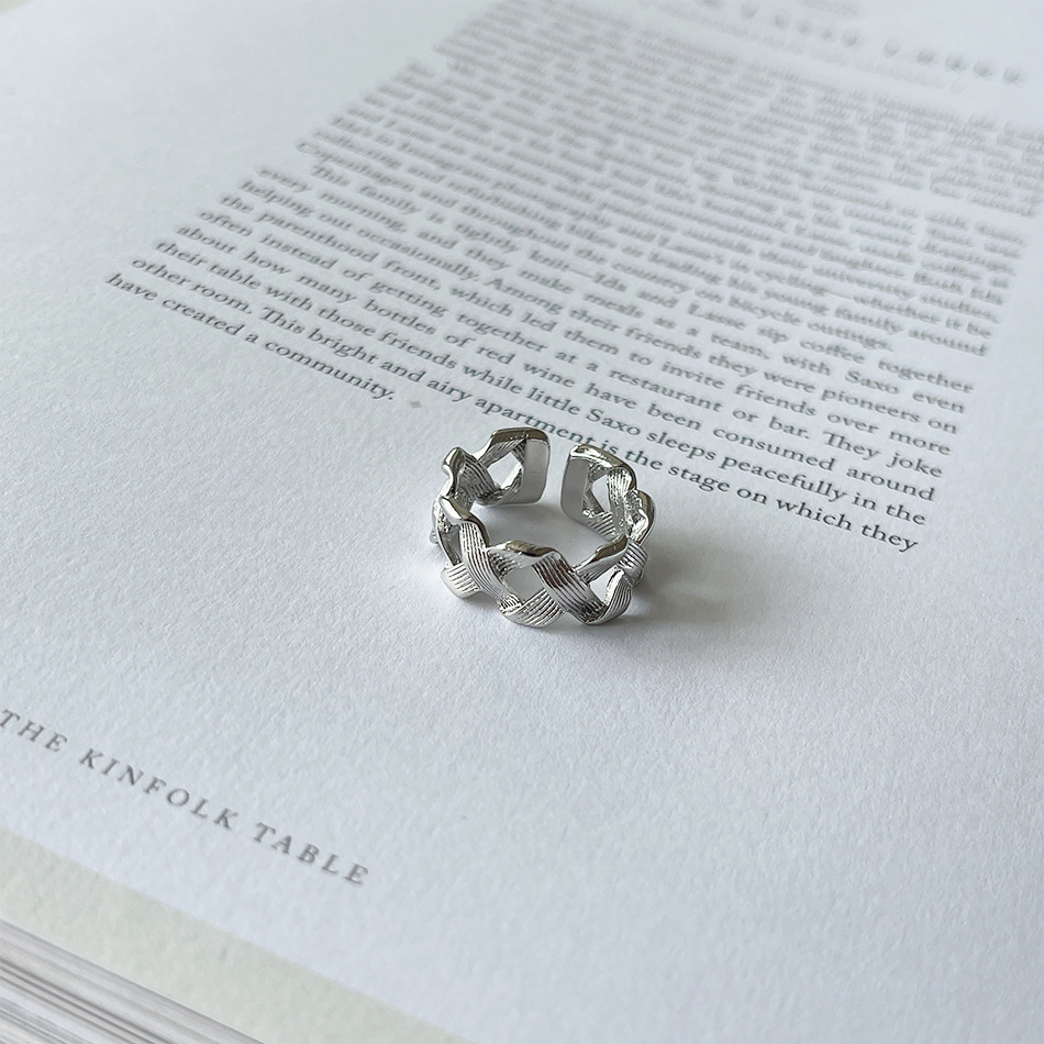 Fashion Geometric Stripe Copper Open Ring