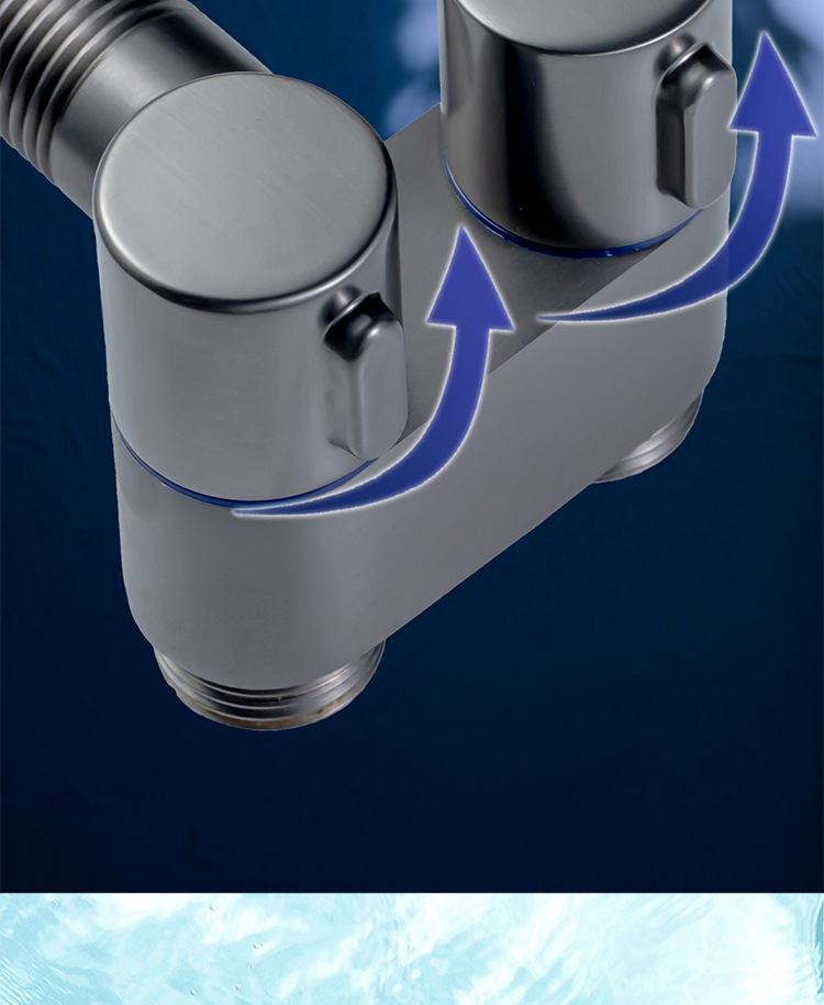 Toilet companion spray gun, one inlet and two outlet Angle valve set, bathroom pressurized spray gun, faucet, gun ash, electroplated with chrome undefined