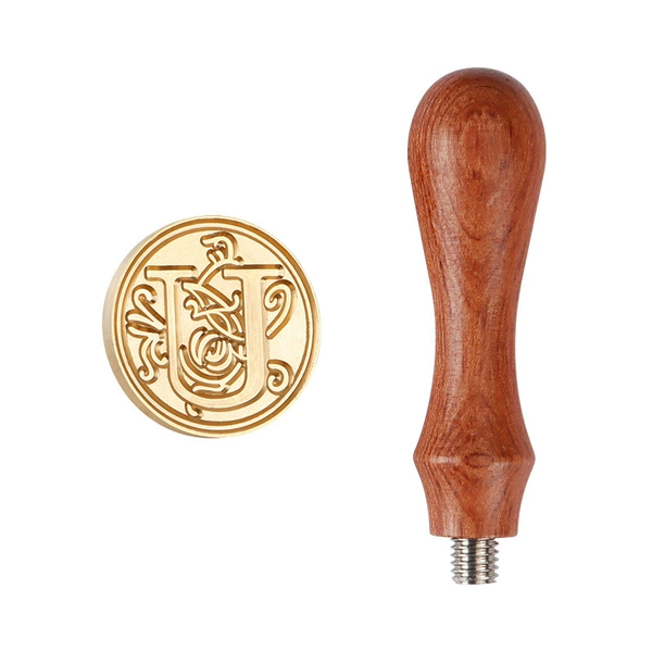 Rosewood handle + fancy letter U