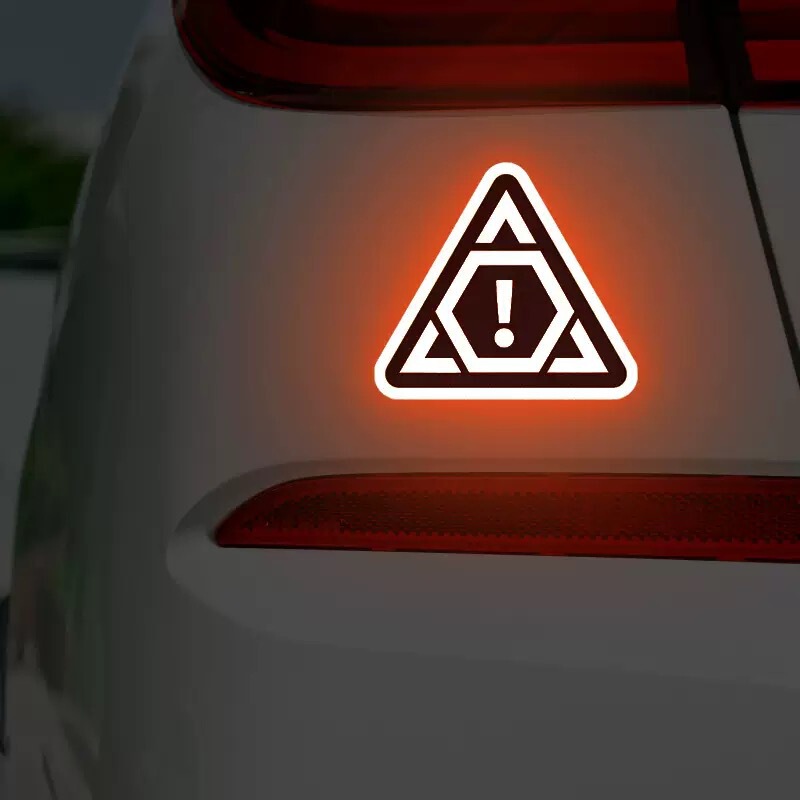 国境を越えた電気自動車の反射ステッカー衝突防止警告車体パーソナライズされたステッカー夜間自転車反射ステッカー|undefined