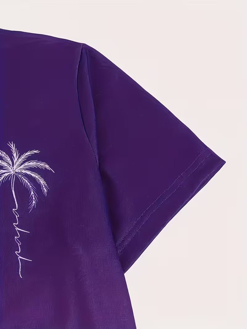 Fábrica de origen para diseñar impresión de verano camiseta pantalones cortos traje casual de manga corta playa transfronteriza diy