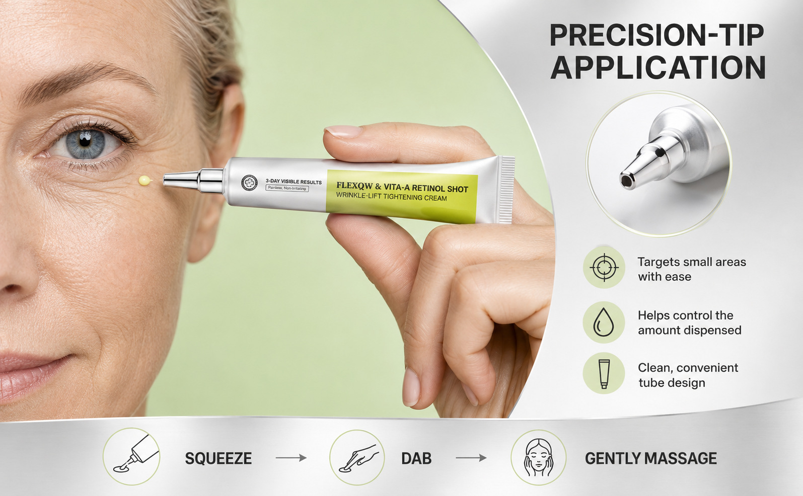 Wow Cross-Border Bestseller Retinol Augencreme - Sanfte, feuchtigkeitsspendende Textur mit feiner, milder Retinol-Essence