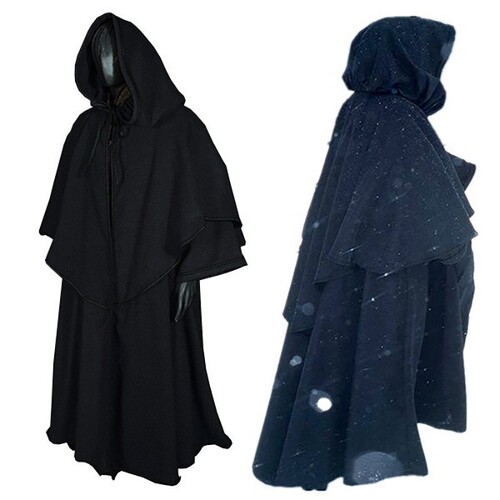 Medieval 5-color hooded cloak long robe cloak cloak long-sleeve wizard guide cloak cosplay