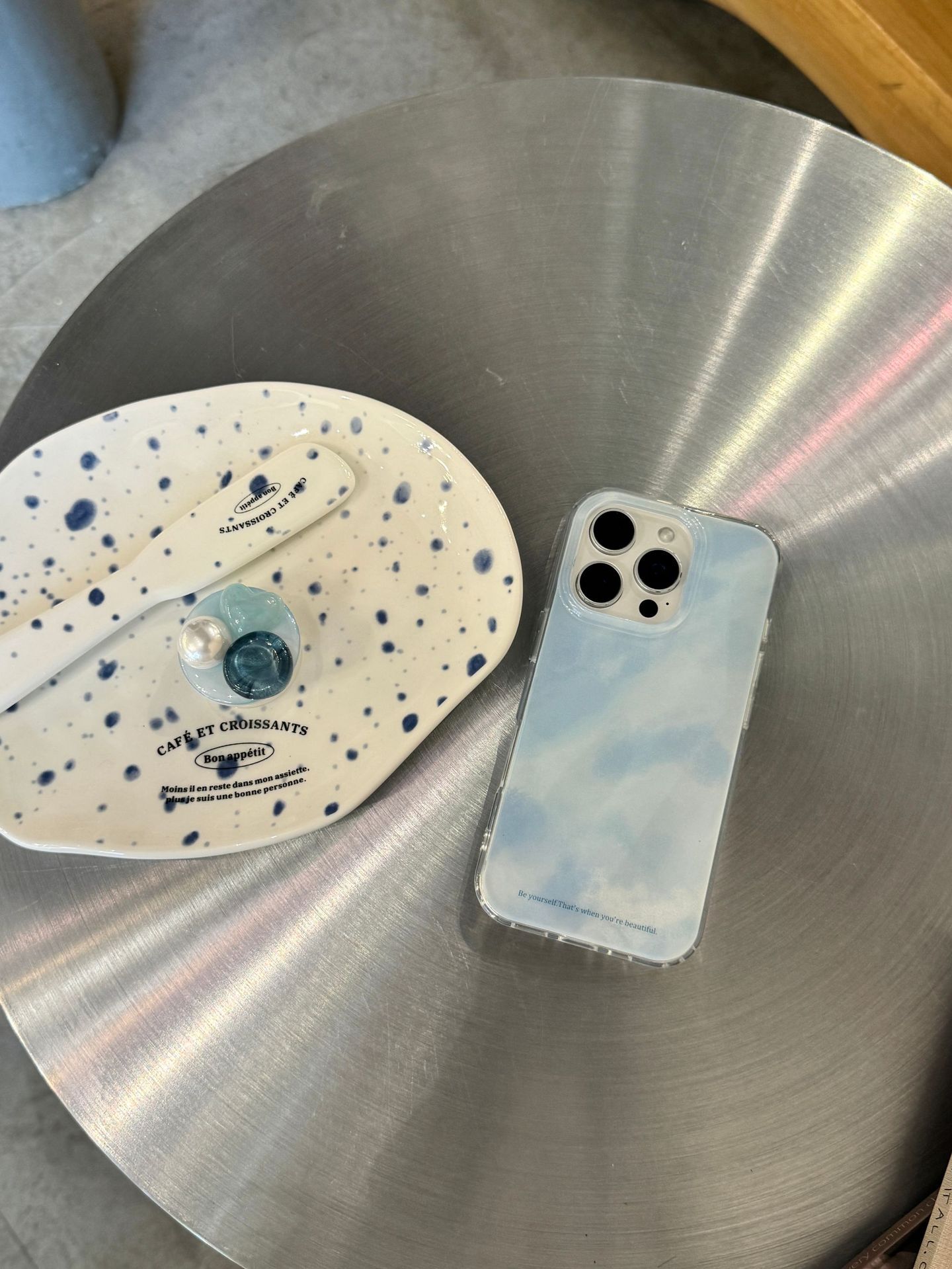 Pintura al óleo de una sola cáscara azul difuminado YM