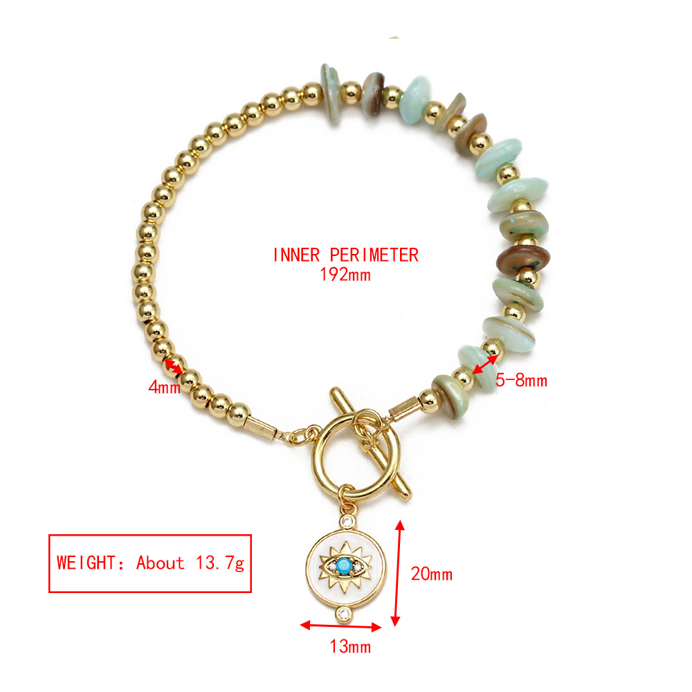 15g Weight Bracelets Classification 1 Piece Quantity Daily Occasion Copper Material Eye Pattern Unisex Gender Plating Design Fashion Style Fashion Eye Copper Plating Bracelets 1 Piece 12