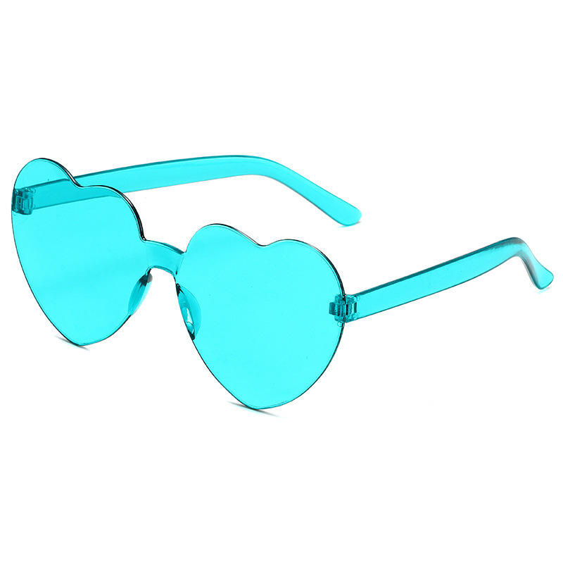 Occhiali da sole senza montatura a forma di cuore accessori moda_voghion.com