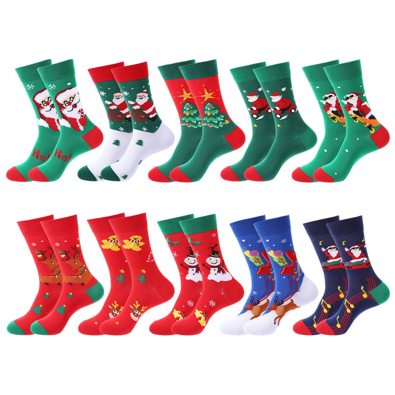Haichin クロスボーダー クリスマス ミッドチューブ トレンド ソックス レディース ヨーロッパとアメリカのトレンド ブランド クリスマス ソックス ロングソックス メンズ イン トレンド ソックス|undefined