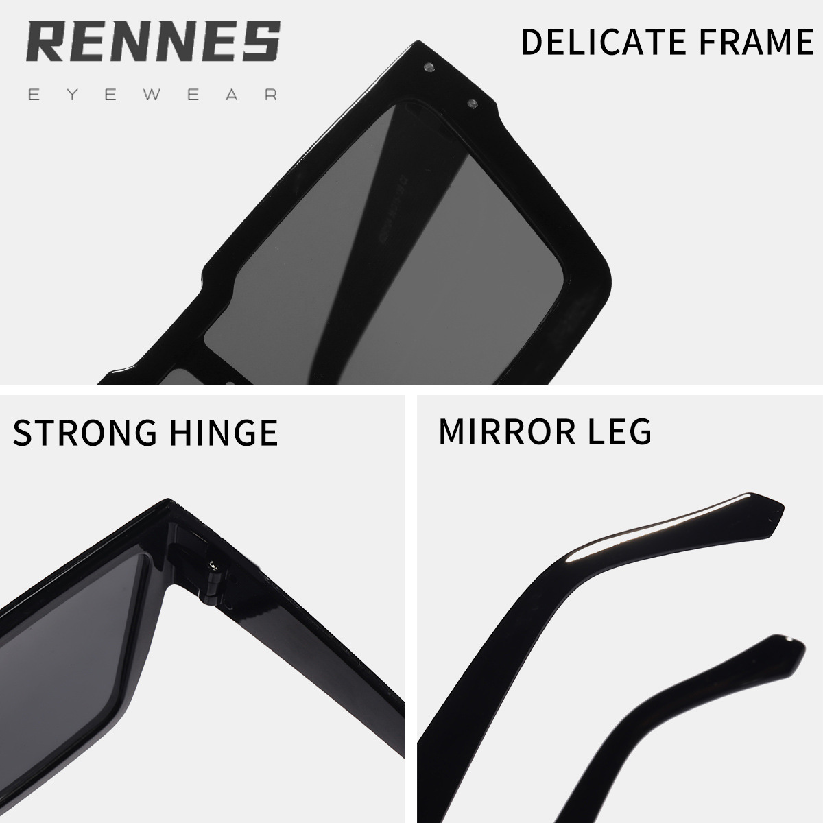 Nuevo europeo y americano personalizado gafas de sol de Marco grande lente de una pieza ins estilo plata gafas deportivas 97124