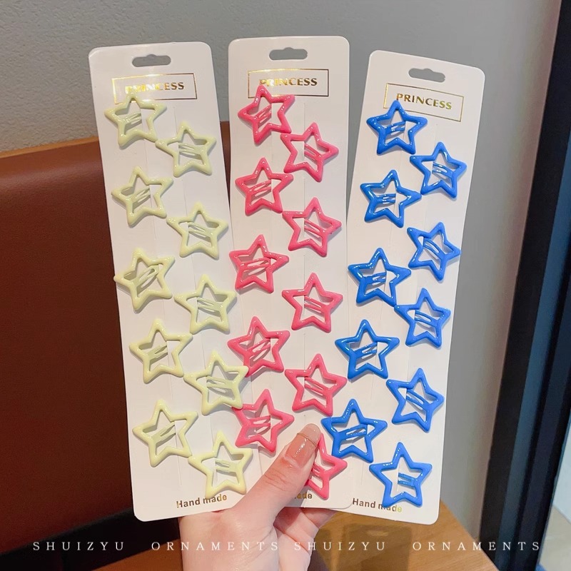 Linda estrella y2g horquilla hembra clip lateral flequillo BB clip horquilla para niños dopamina clip de color tocado