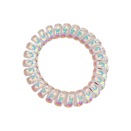 Korean ins cute mermaid color phone cord hair band girl heart dream rubber band transparent laser headband