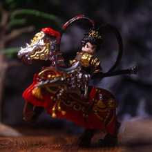 三国系列赵云吕布虎豹骑坐骑战马模型儿童拼装小颗粒积木玩具袋装