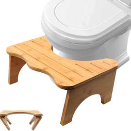 浴室台阶凳家用防滑竹木浴室坐便凳木质可折叠便盆凳竹制马桶凳