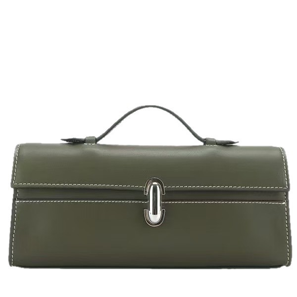 新款热卖轻奢长款手拿包时尚简约小众设计高颜值女包便携pu手提包 - Thumbnail 5