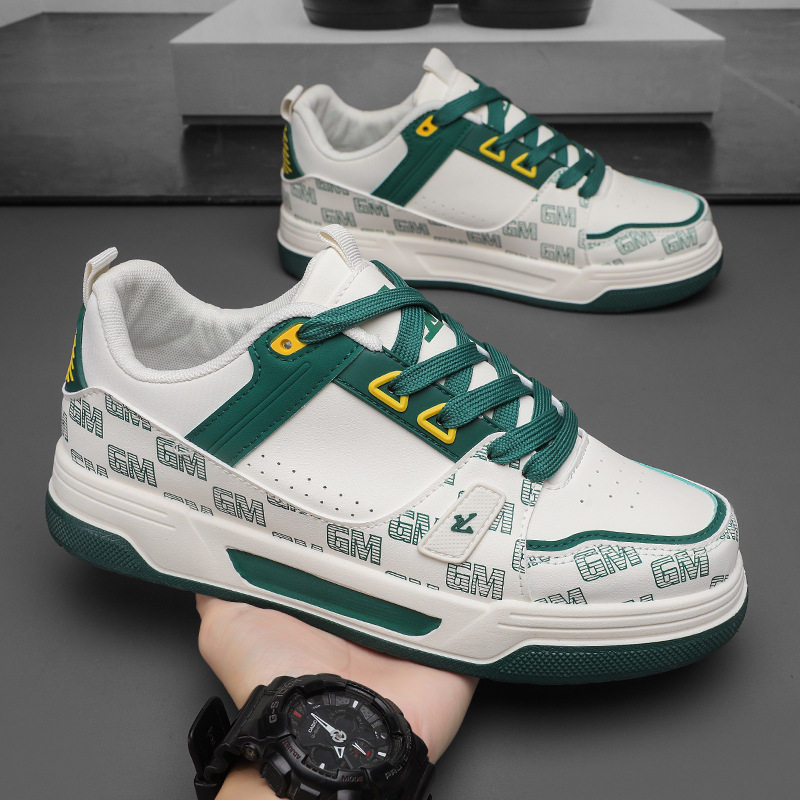 Giày sneaker nam cổ lửng thoáng khí phối màu, đế dày gót 3–5 cm — G 8220m Xanh dương, G 8220m Xanh lá, G8220 màu cam, G8220 xám đen