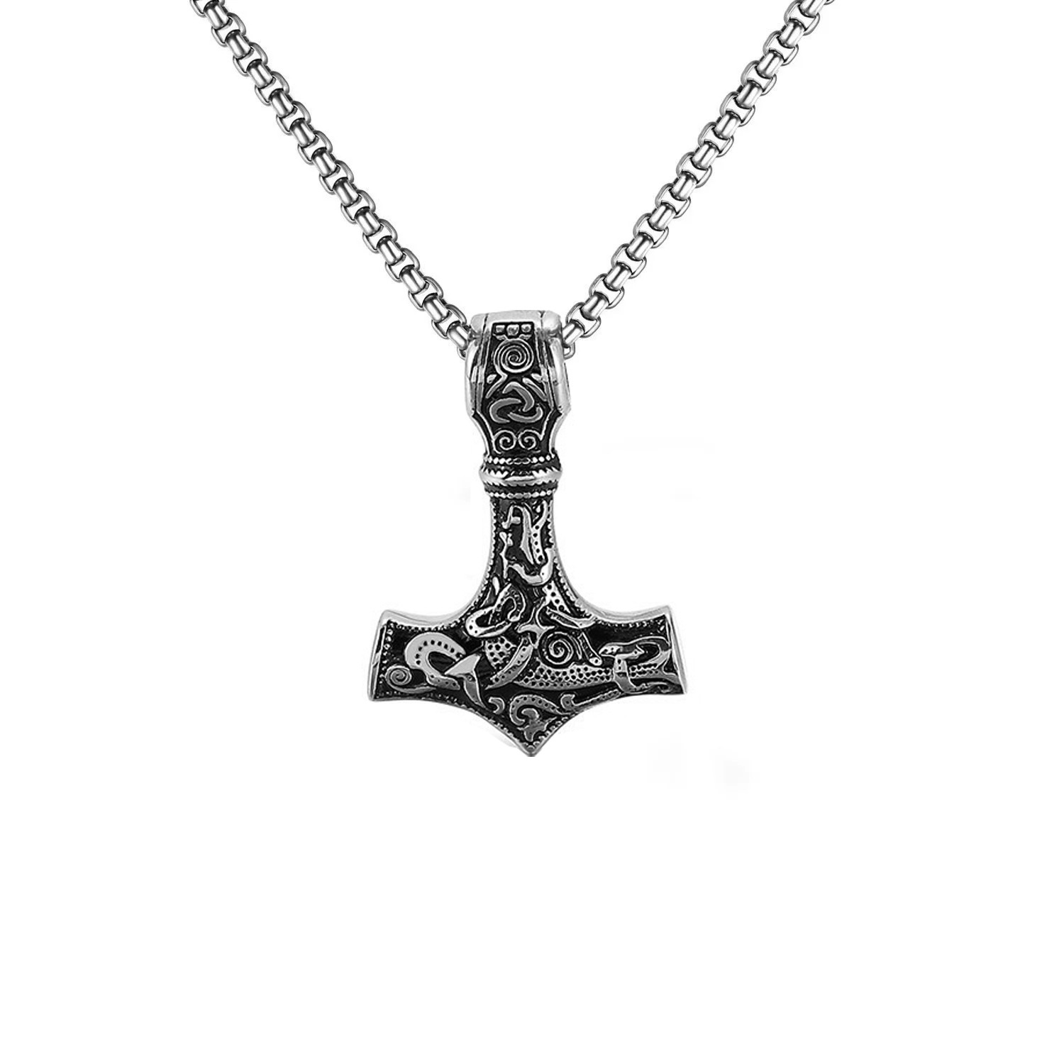 Stick Hammer Cross Hanger Rock Nieuw Product Roestvrijstalen Ketting Hangtag_voghion.com