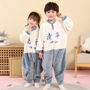 Sleeping Bag Baby Spring and Autumn Winter Thickened Baby Boy's and Child's Siomatic Pajamas Children's Kick-proof Quadded Four Seasons Universal