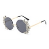 Sunglasses, trend diamond crystal, street glasses solar-powered, European style, fitted