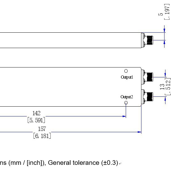 SMA头500-18000M射频微宽带二功分器0.5-18G一分二功率分配合路器