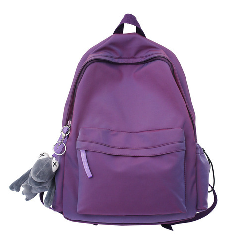 All-matching backpack, fashionable travel large-capacity backpack, simple and textured computer bag, campus high-value student schoolbag