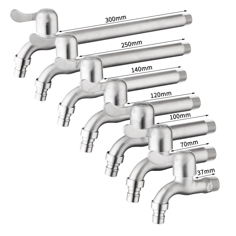 Удлиненный смеситель для стиральной машины, утолщенный излив из нержавеющей стали 304, раковина для швабры, 4-точечный быстрораскрывающийся переключатель смесителя