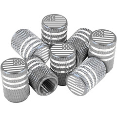 Decorative air valve cap for American flag, made of aluminum, air valve cap for car tires, multi-logo valve core cover