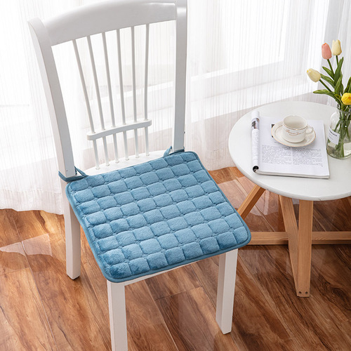 Inventory processing restaurant chairs seat pads winter and autumn plush dining table stool pads with straps home dining chairs dropshipping