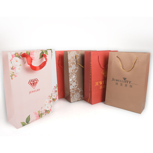 Red Handbag Paper Bag Jewelry Packaging Gift Box Storage Outer Packaging Paper Bag Gift Bag White Cardboard Gift Bag