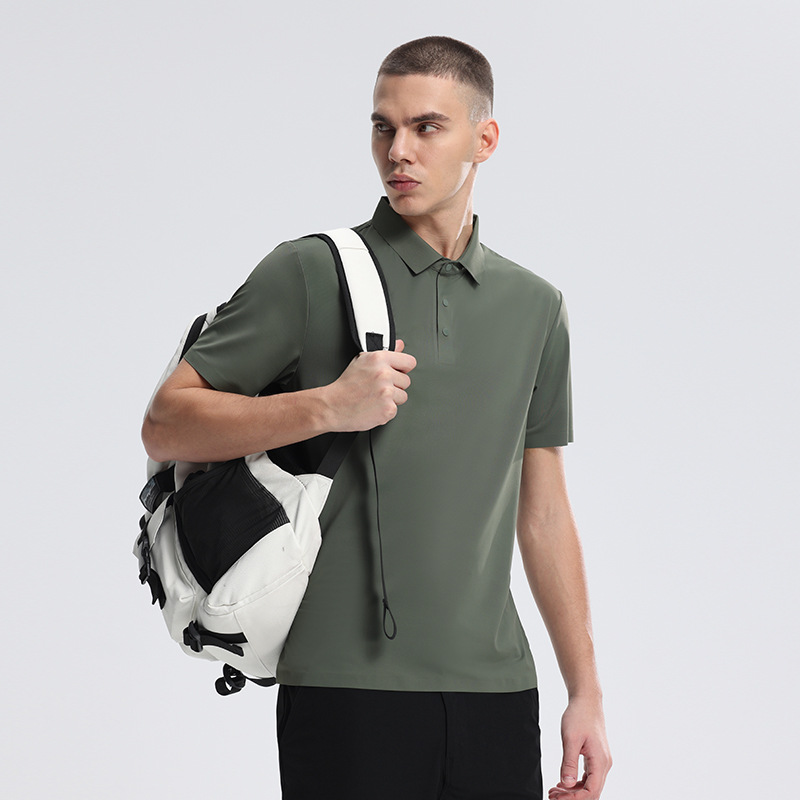 Procesamiento personalizado, pruebas, OEM, logotipo impreso, súper fábrica, deportes de secado rápido, polo de seda de hielo